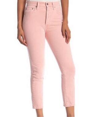 ☀️3/25 AO.LA Amazing High Rise Girlfriend Slim Jeans Alice + Olivia Perfect Pink